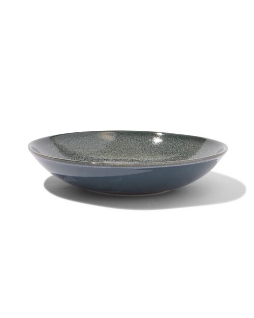 assiette creuse Porto émail réactif noir 23cm