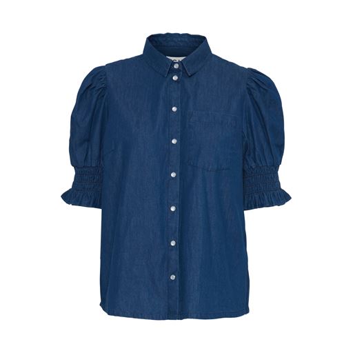 Ichi Borgie Skjorte, Washed Dark Blue, 42