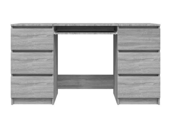 Bureau Sonoma gris 140x50x77 cm Bois d'ingénierie