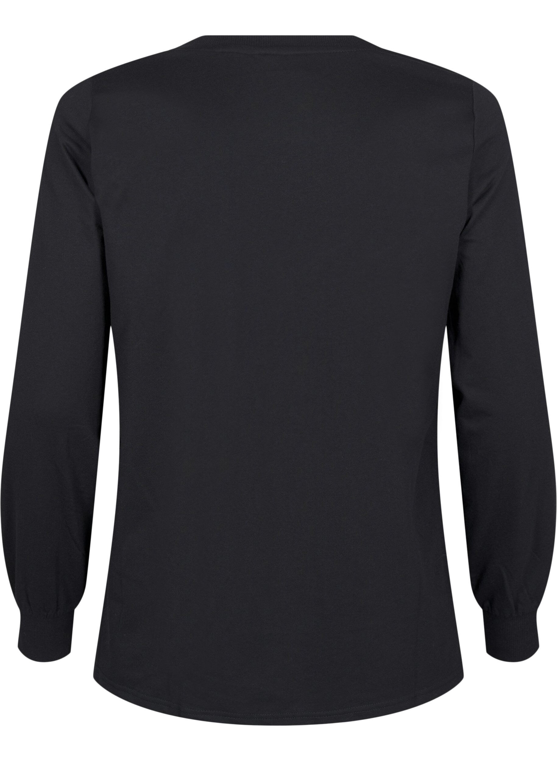 Sweatshirt med blondedetalje