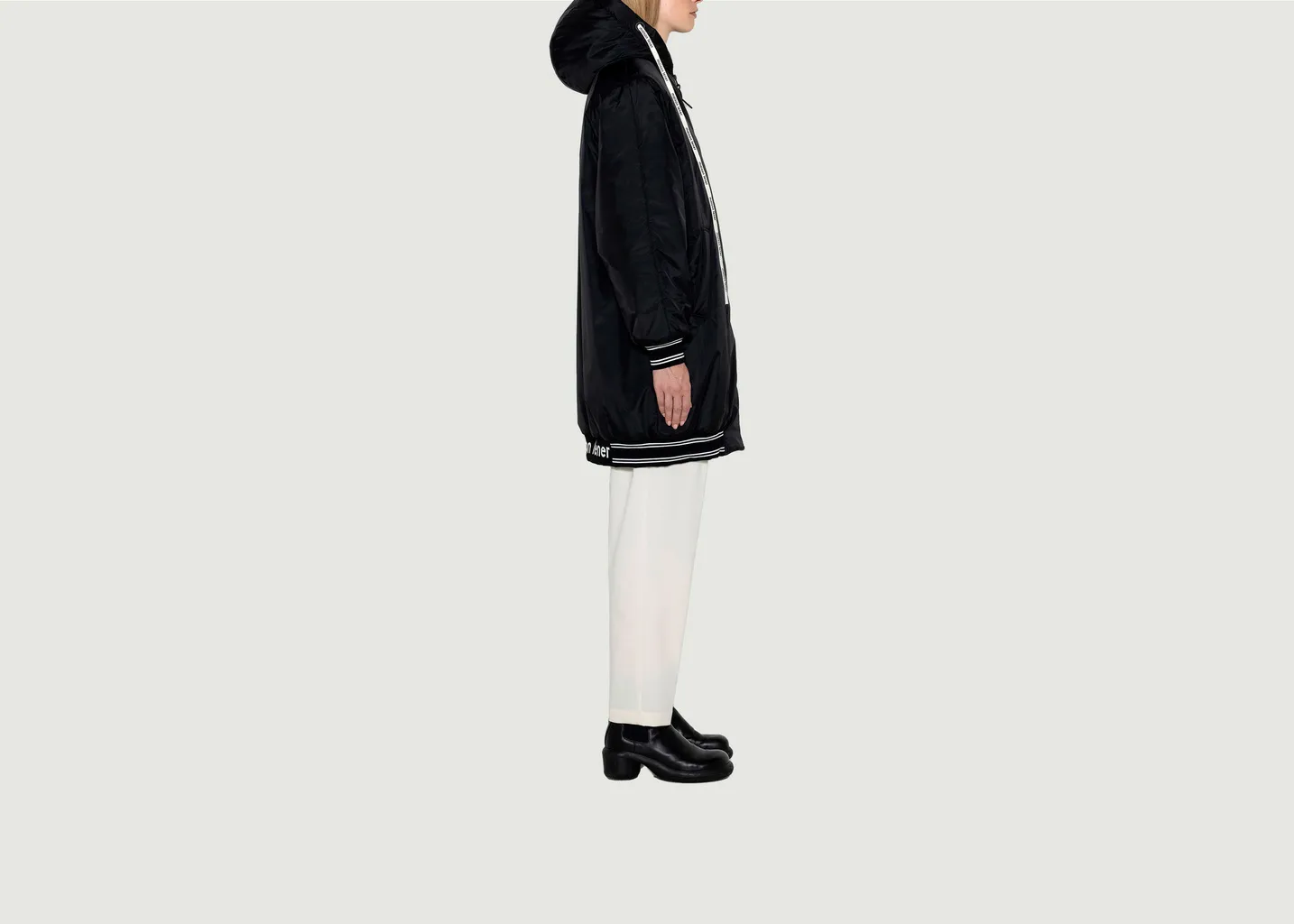 Parka mi-longue à capuche hybride Maison Lener