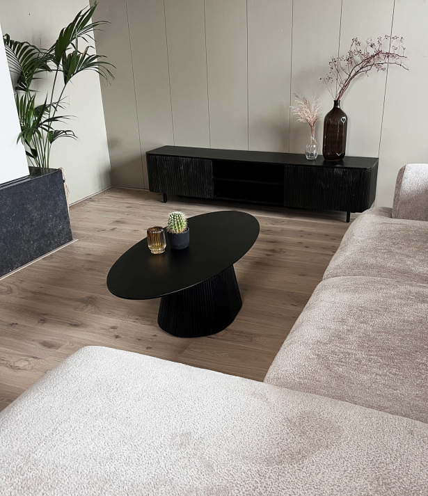 Salontafel Rome Zwart ovaal