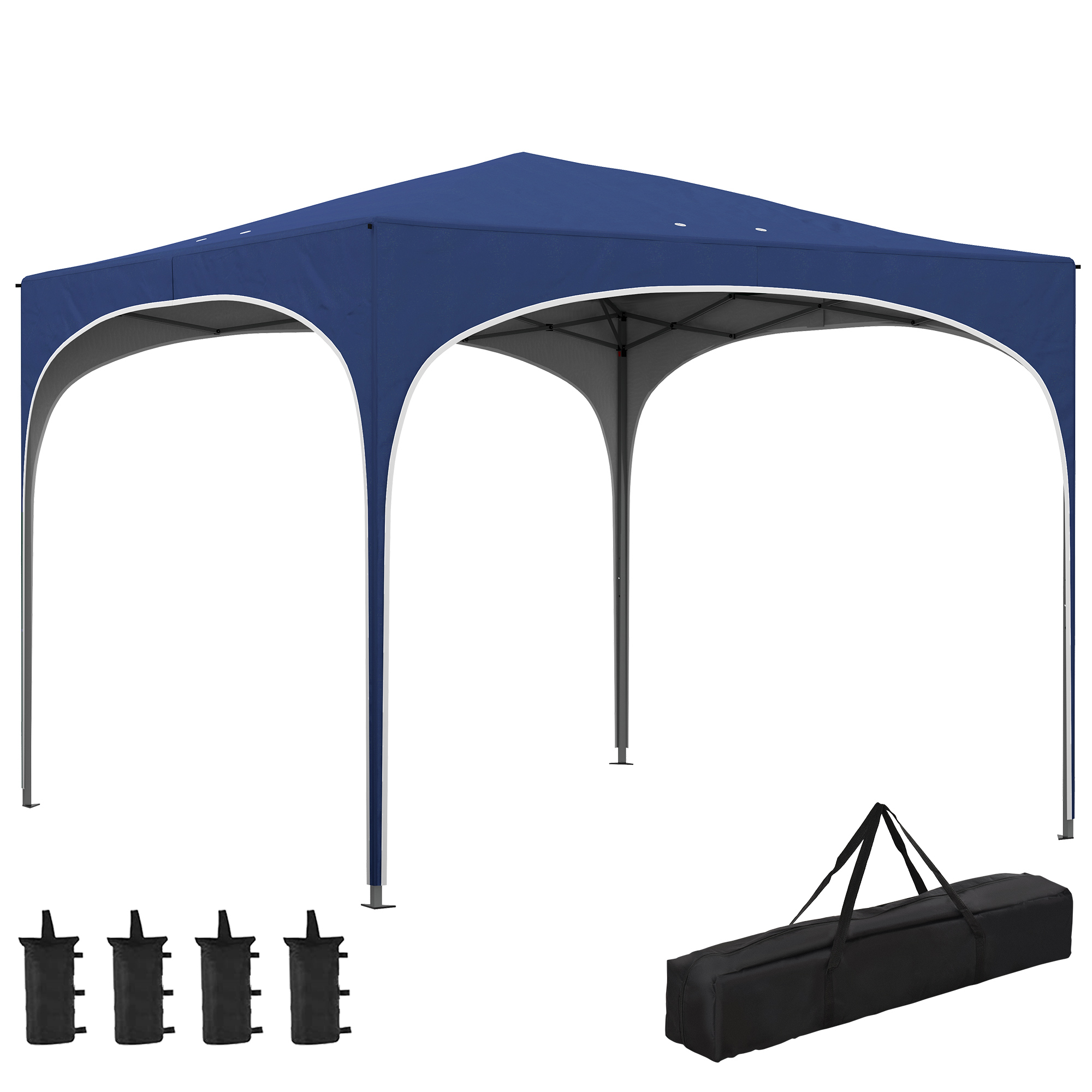 Tenda dobrável Outsunny azul