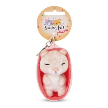NICI Schlüsselanhänger Sleeping Pets Katze Leoprint, 8 cm