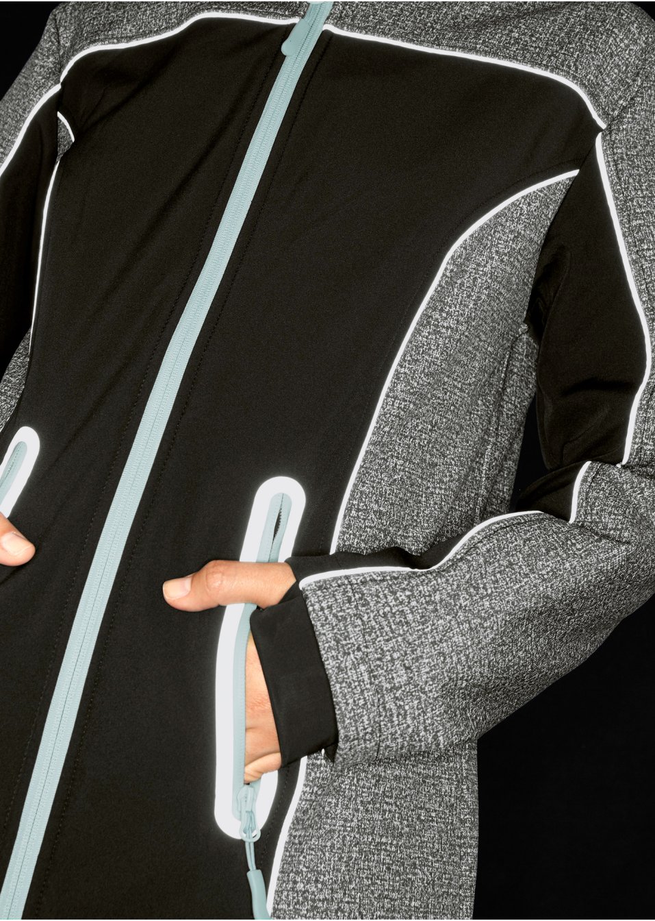 Veste softshell avec détails réfléchissants