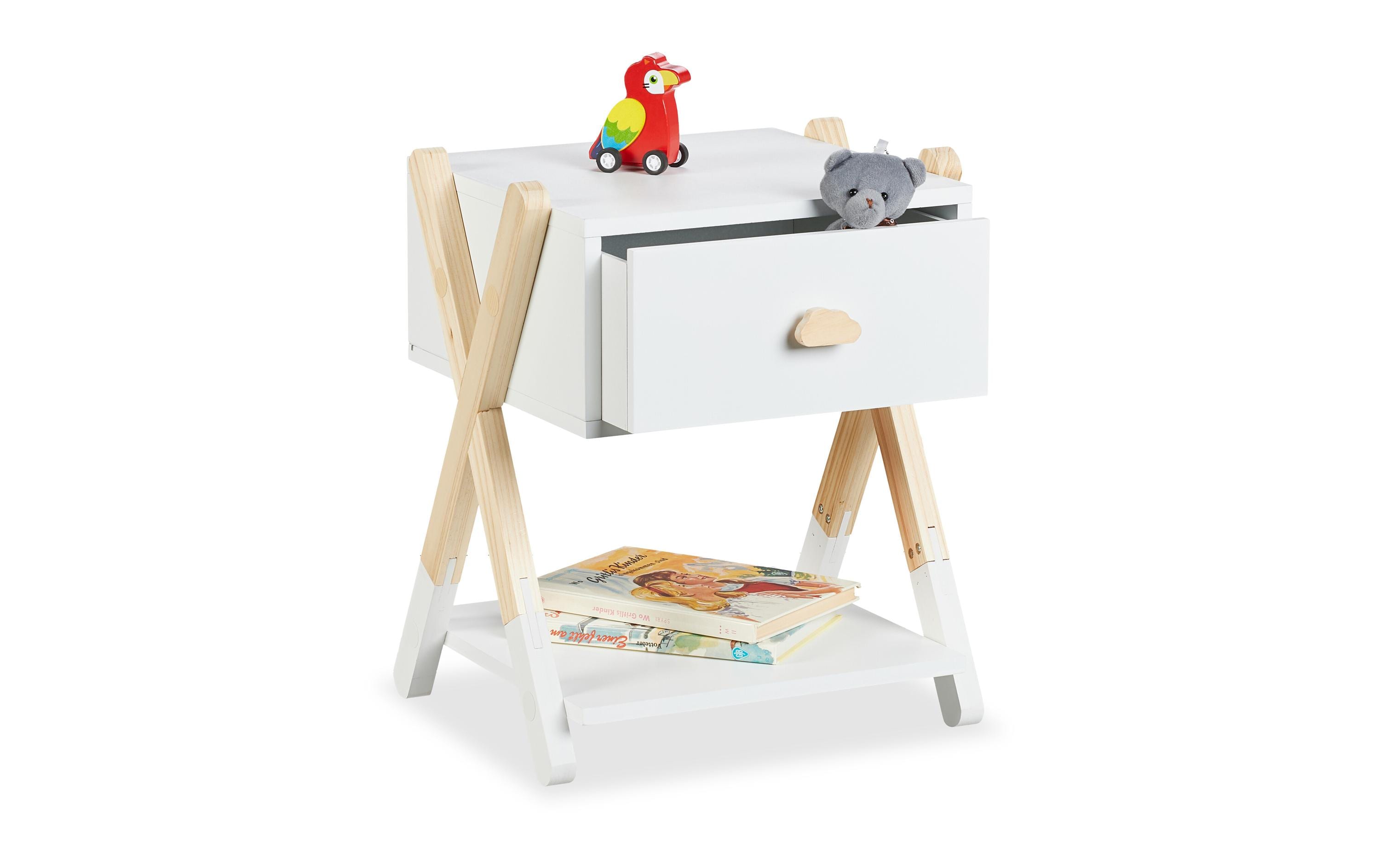 Nachttisch für Kinder mit Schublade 34 x 42 cmKindernachttisch