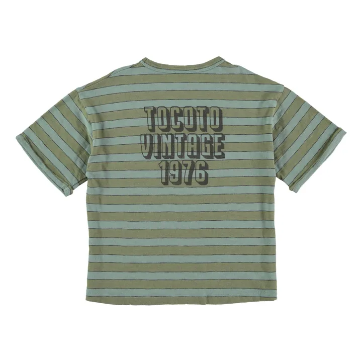 Tocoto Vintage T-Shirt Oversize Marinière Coton Bio | Vert
