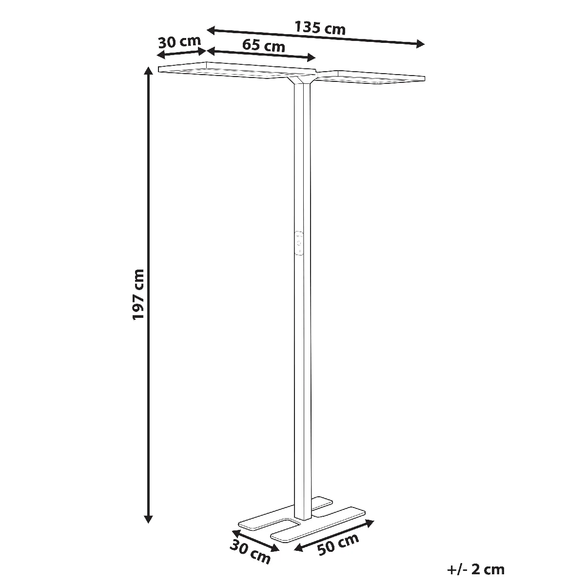 Beliani SCULPTOR Lampadaire Noir
