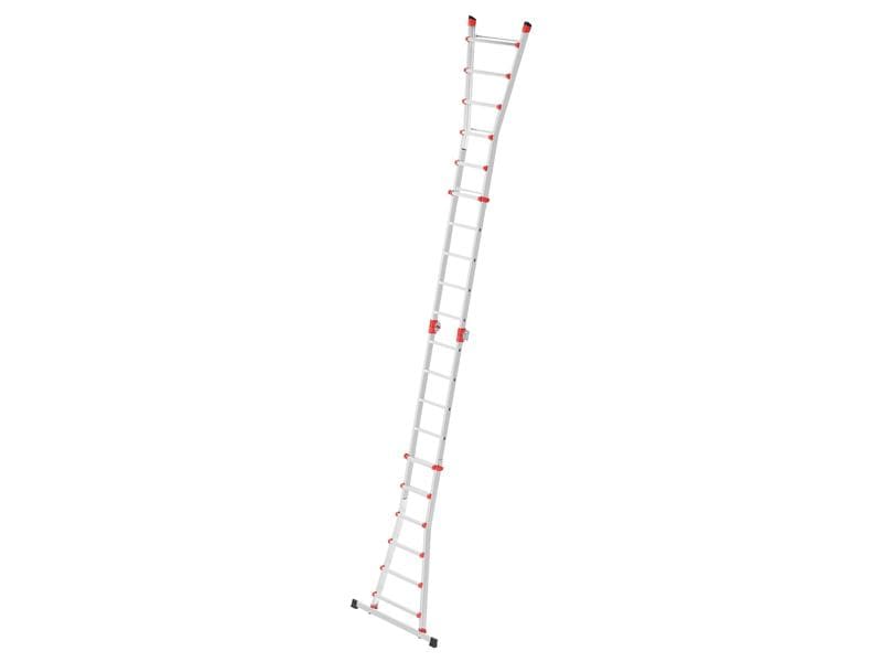 Hailo Teleskopleiter M80 4 x 6 Sprossen Verwendbar als Anlege- und Schiebeleiter
