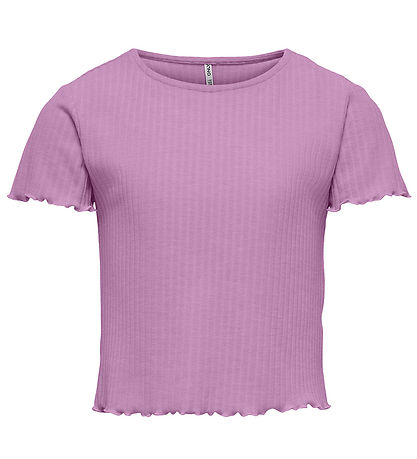 Kids Only T-Shirt - Noos - Rib - KogNella - Usambaraveilchen