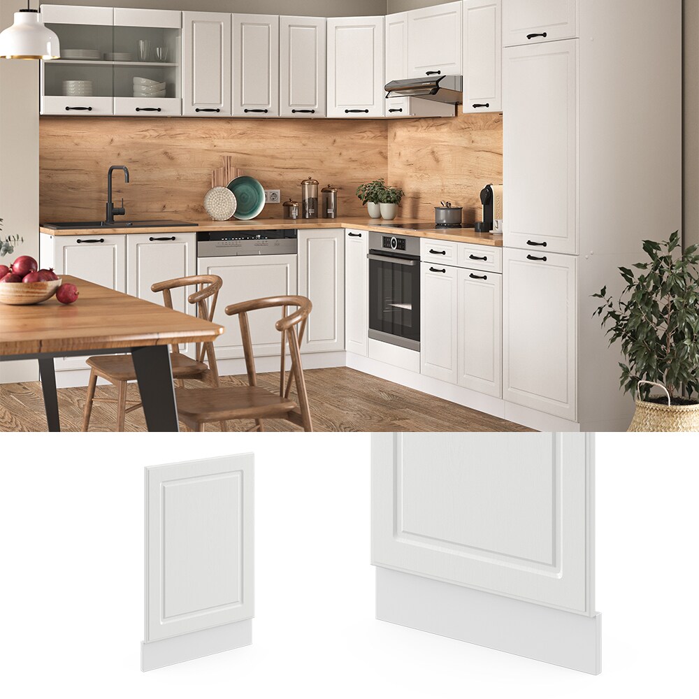 VICCO Geschirrspülerfront 45 cm Weiß Küchenschrank Blende Küchenzeile R-Line
