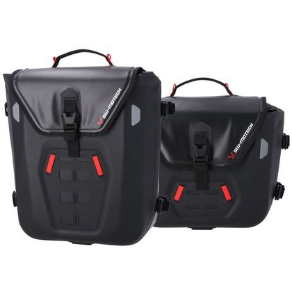 Sacoches cavalières SW-MOTECH SysBag WP S/S (12-16 litres/12-16 litres) complet avec support - Noir
