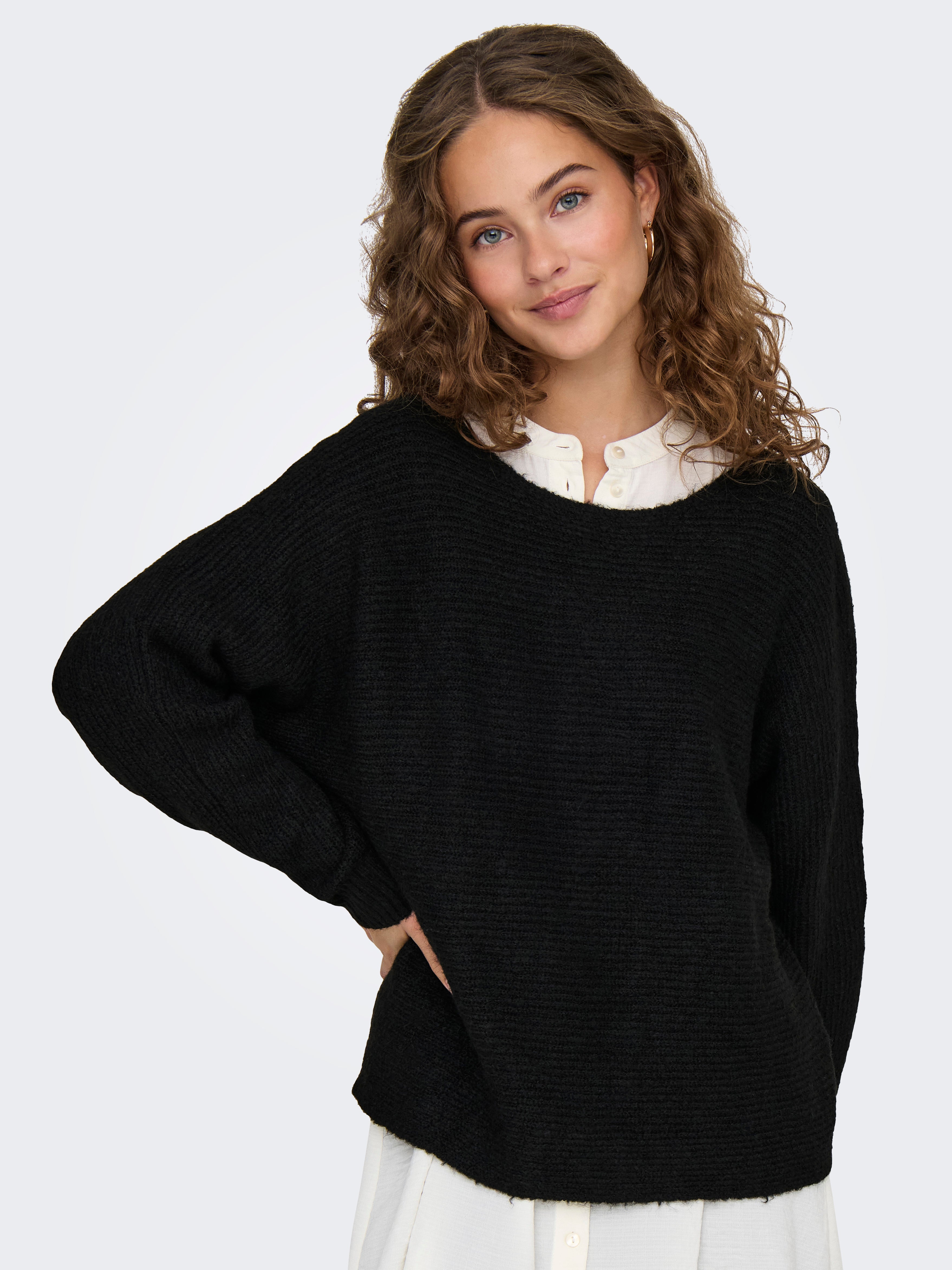 JDYUMA Strickpullover Black