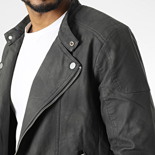Veste Biker 79715 Gris Anthracite