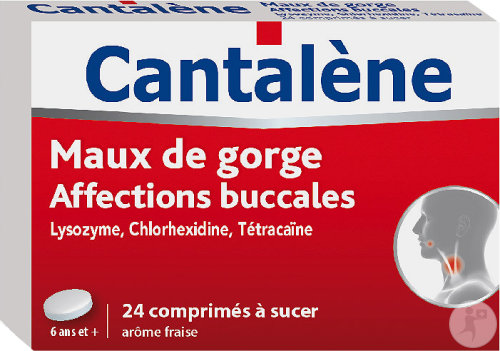 Cantalène Maux De Gorge Arôme Fraise 24 Comprimés À Sucer