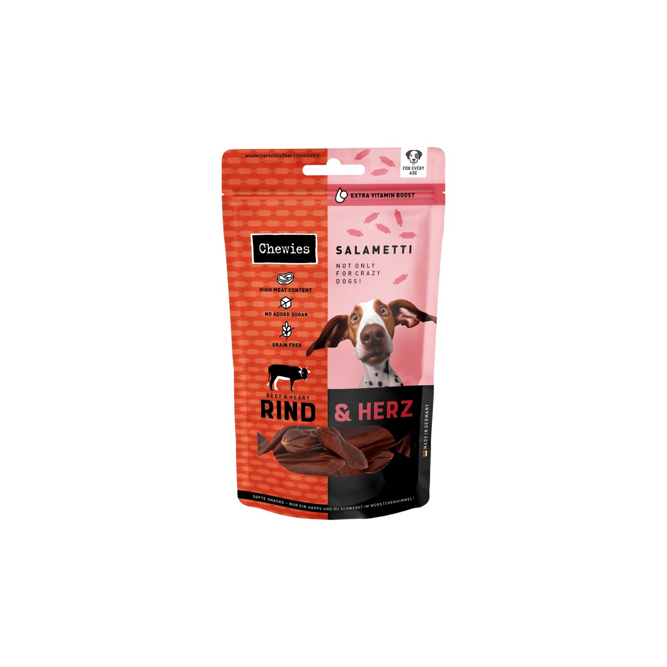 Chewies SALAMETTI 8x200g Rind und Herz