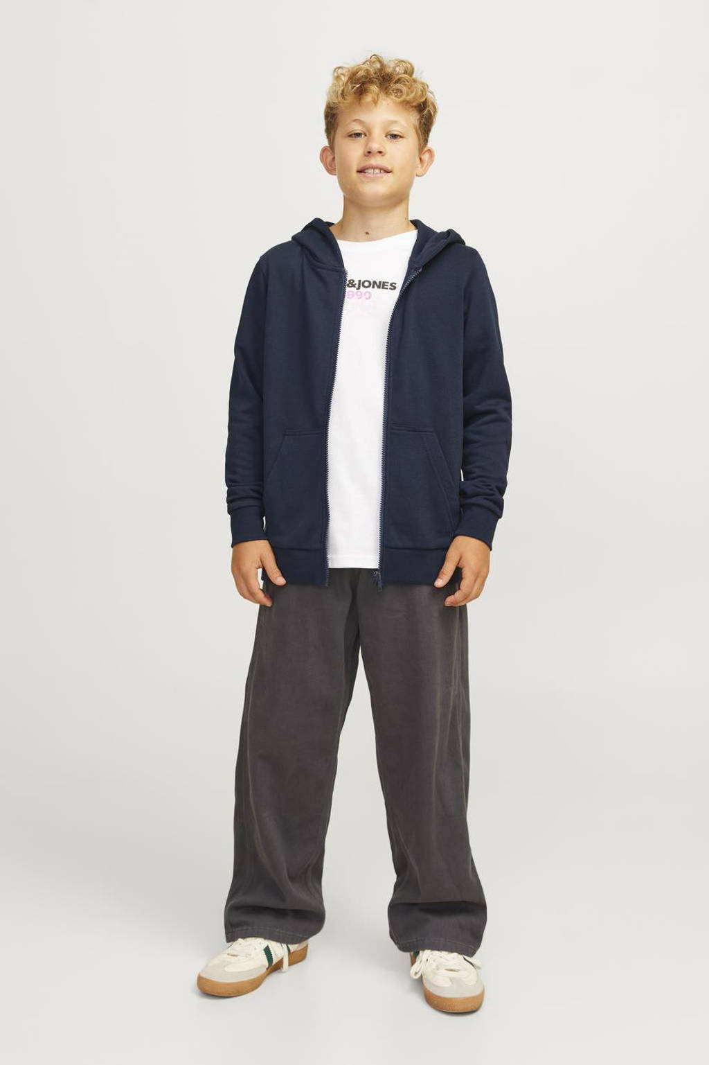 JACK & JONES sweatvest JJEBRADLEYdonkerblauw