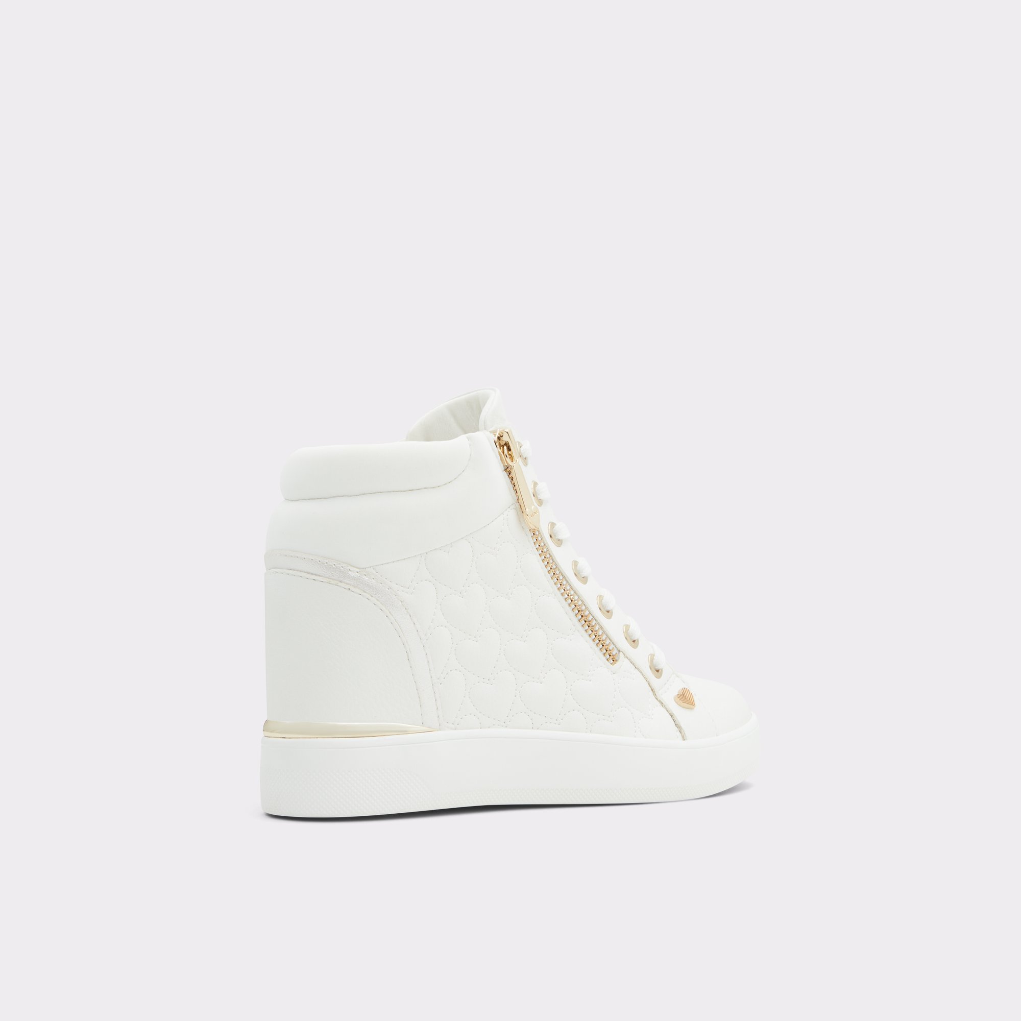 Ailannah White Synthetic Quilted Women High top sneakers