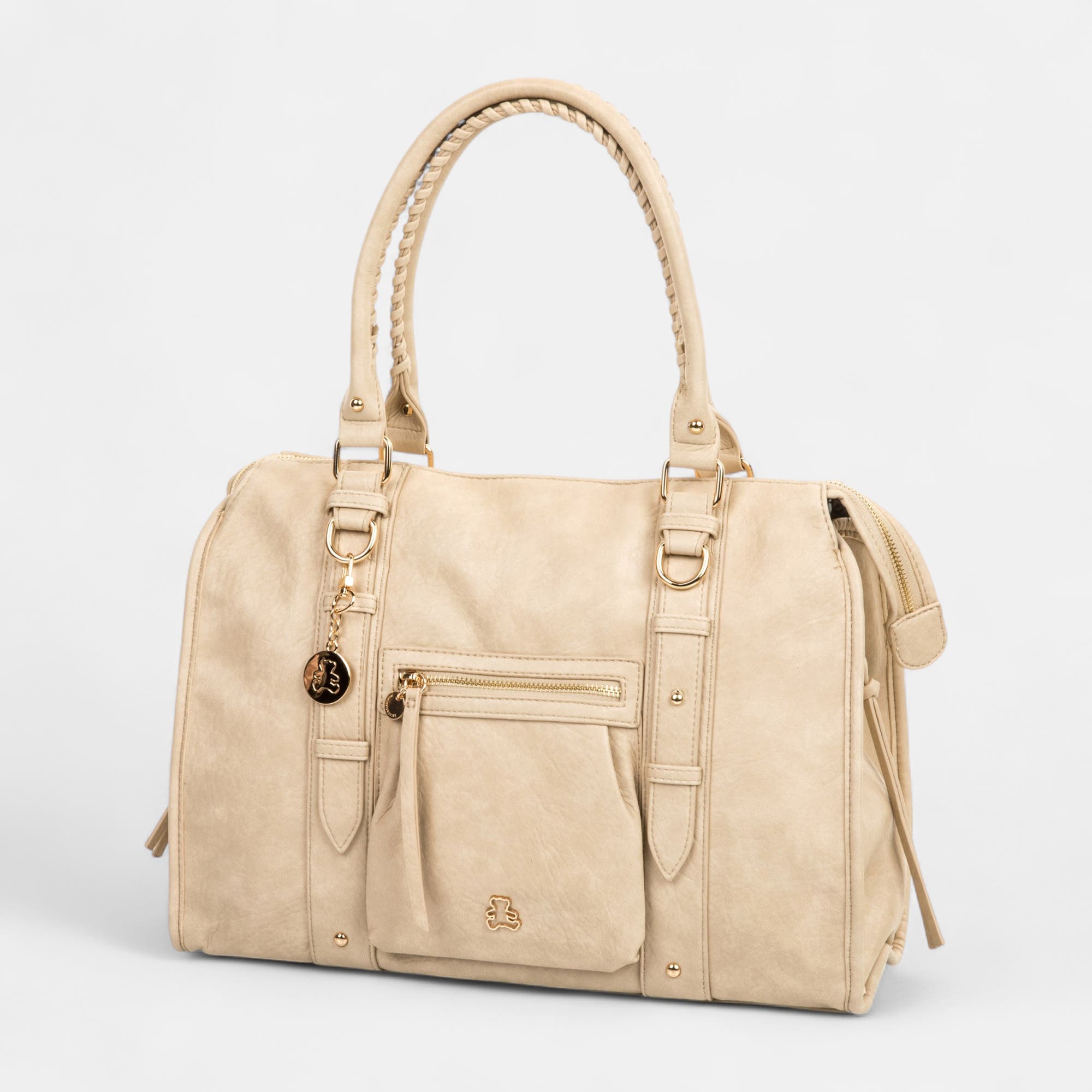 Sac de shopping beige