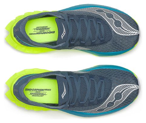 Chaussures Running Saucony Endorphin Pro 4 Bleu/Jaune Femme