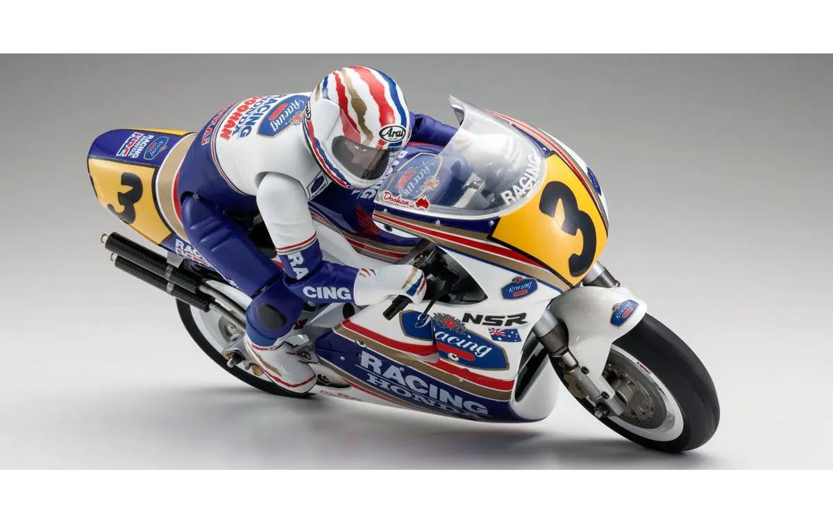 Motorrad Honda NSR500 1991 Bausatz, 1:8<br>Scale RC-Motorrad Bausatz «hanging on racer»
