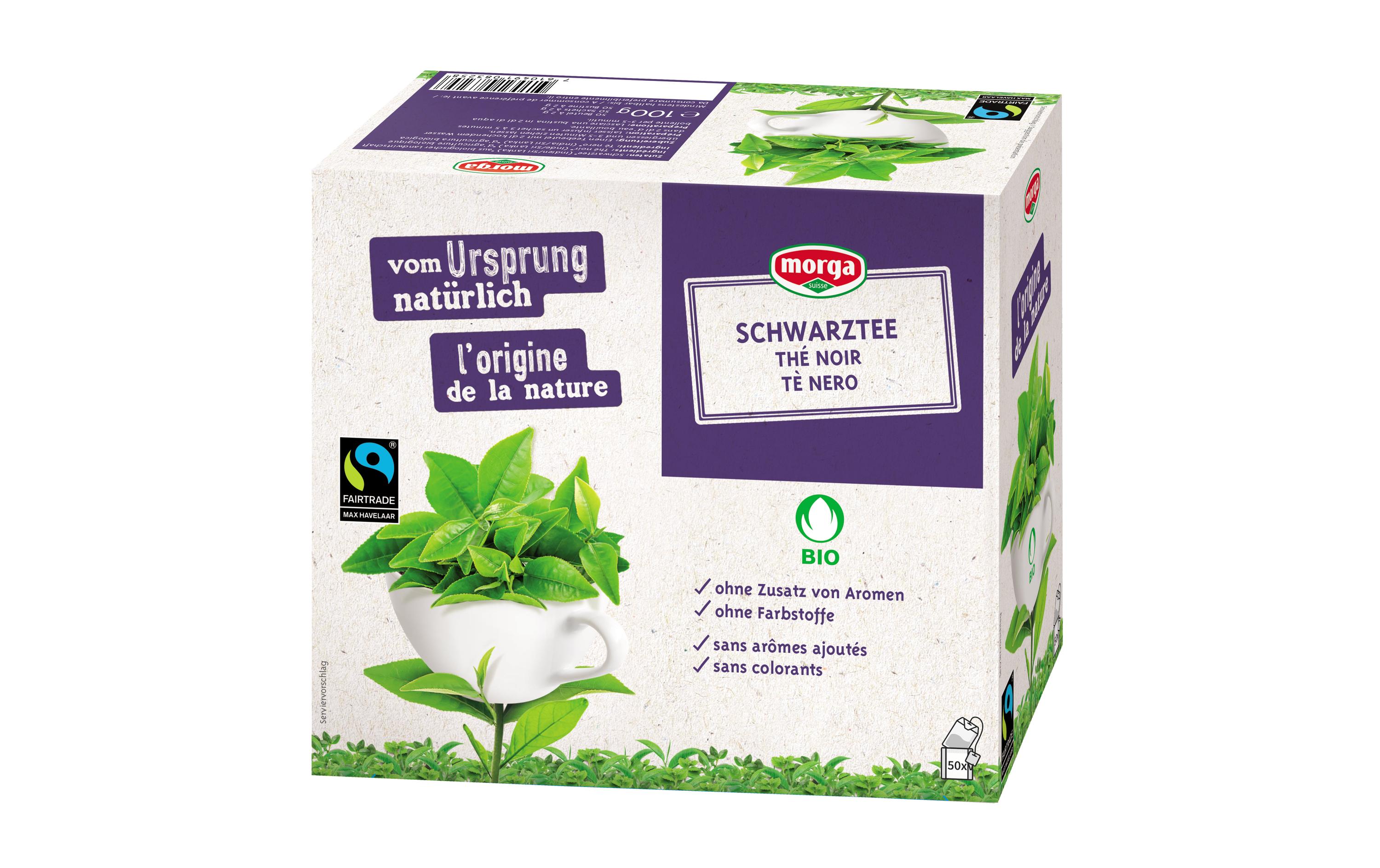 Teebeutel Bio Fairtrade Schwarztee 50 StückFeinduftender, biologisch produzierter Schwarztee
