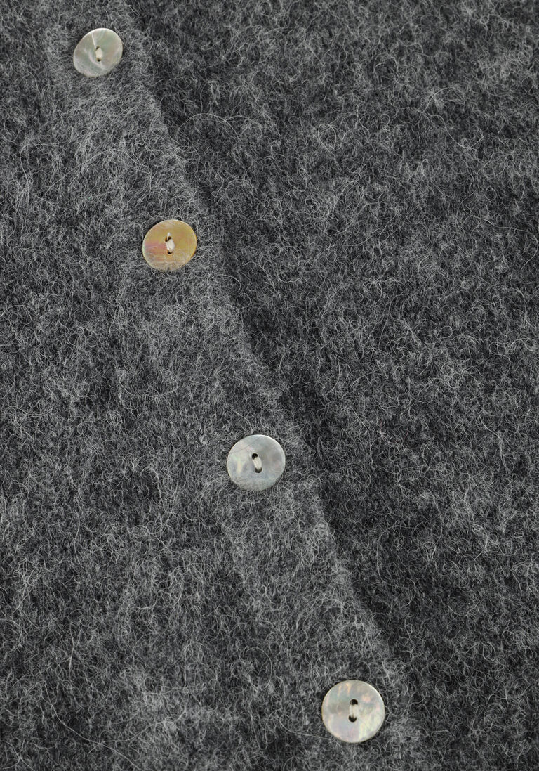 donkergrijze american vintage vest vitow cardigan
