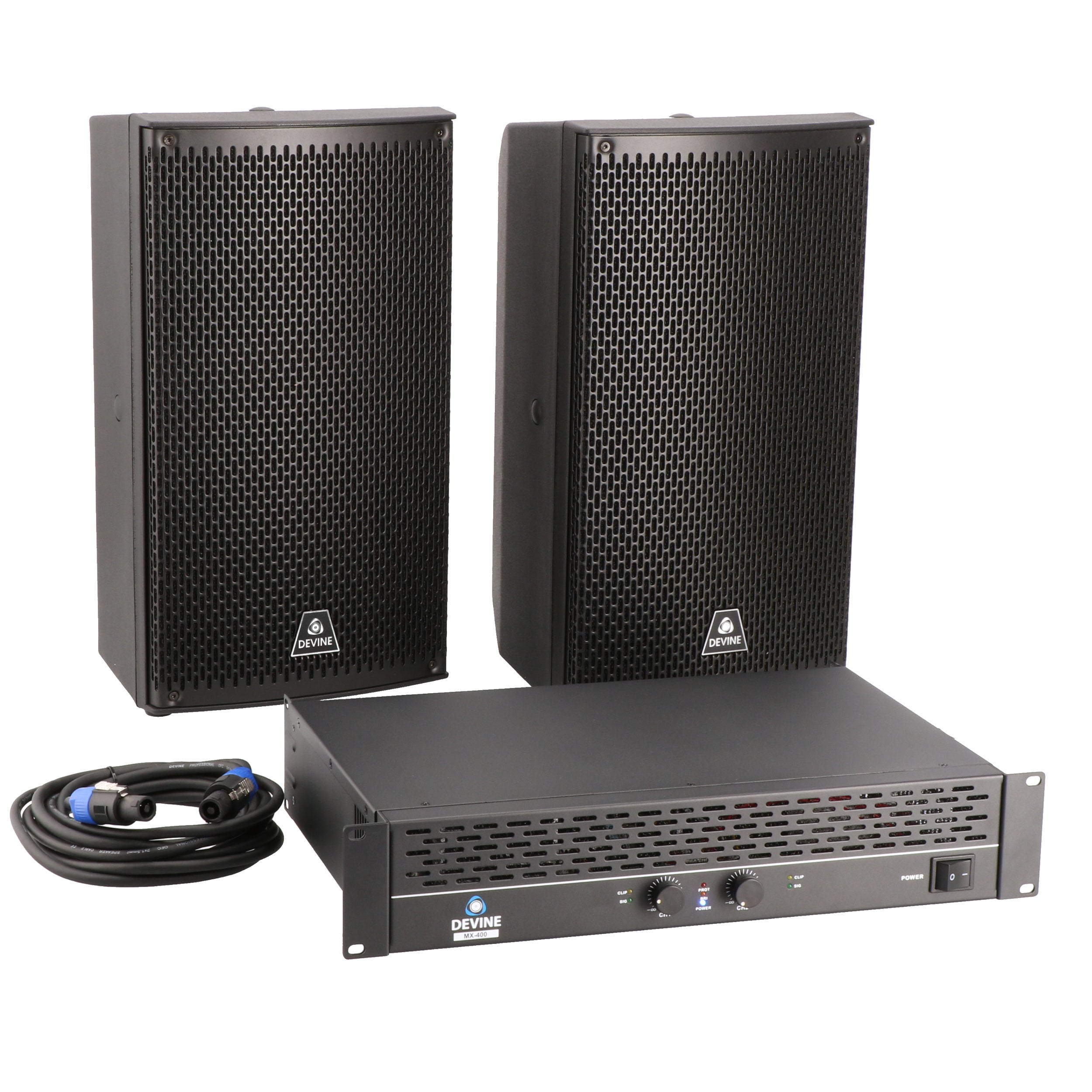 Devine Onyx 8 set (2x) + versterker