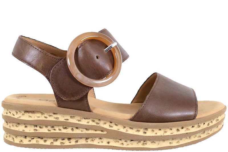 GABOR SANDAL I BRUNT GLAT SKIND PÅ KILEHÆL