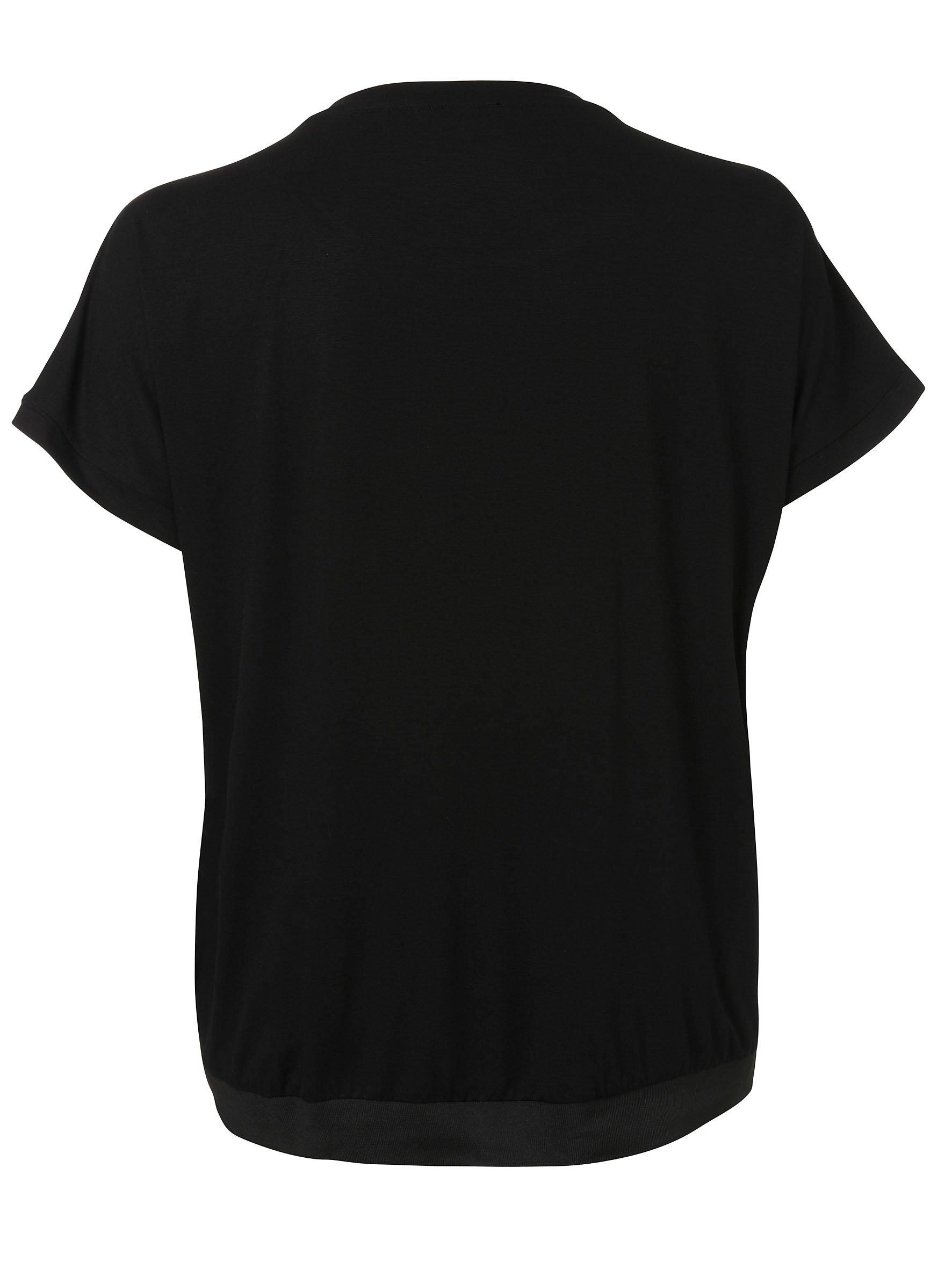 Shirt mit Front aus bedrucktem Netz-Einsatz