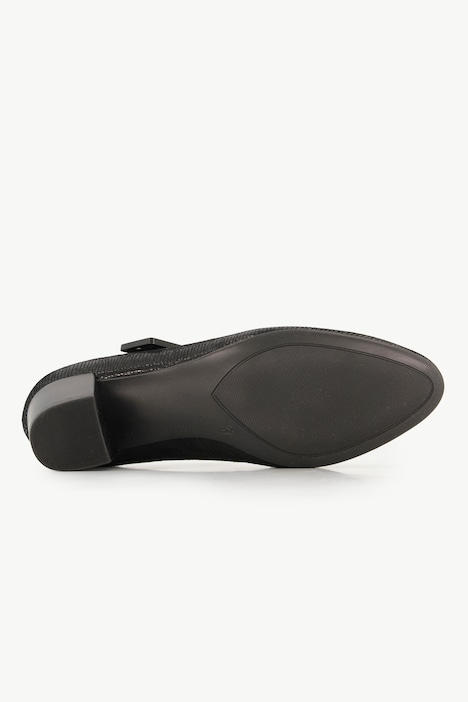 Caprice Leder-Pumps, Prägung, Klettspange, Weite H