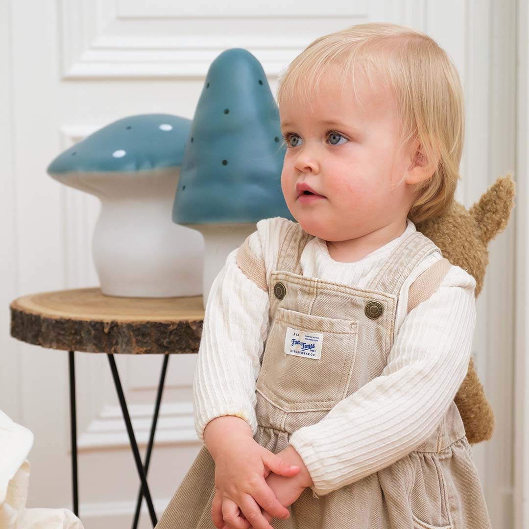 egmont toys heico lamp paddenstoel - natuurlijk blauwgroen- 28 cm