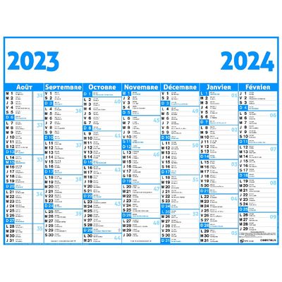 Calendrier Classique - 7 mois par face - 32 x 42 cm - Oberthur
