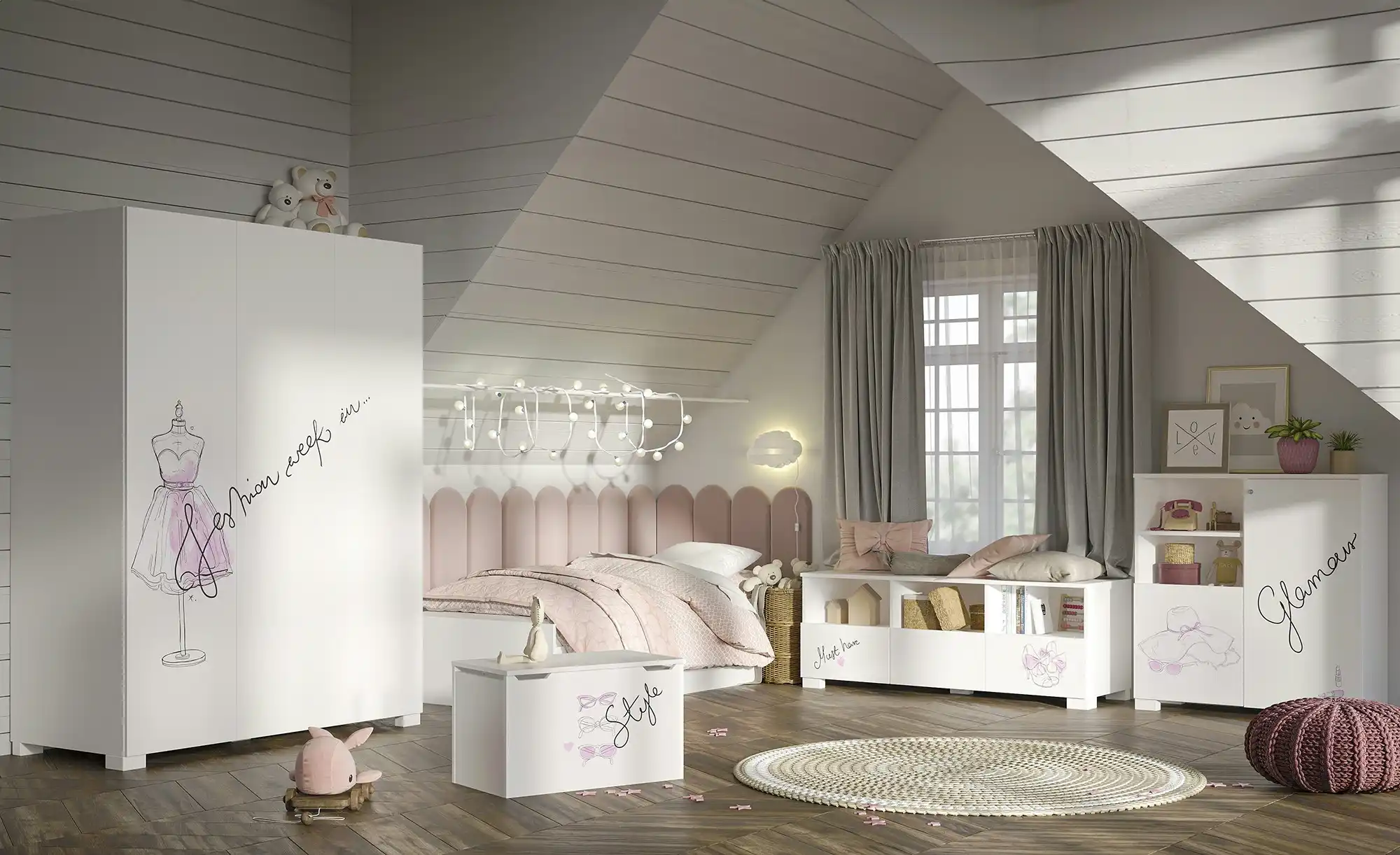 Kleiderschrank Fashion Pink