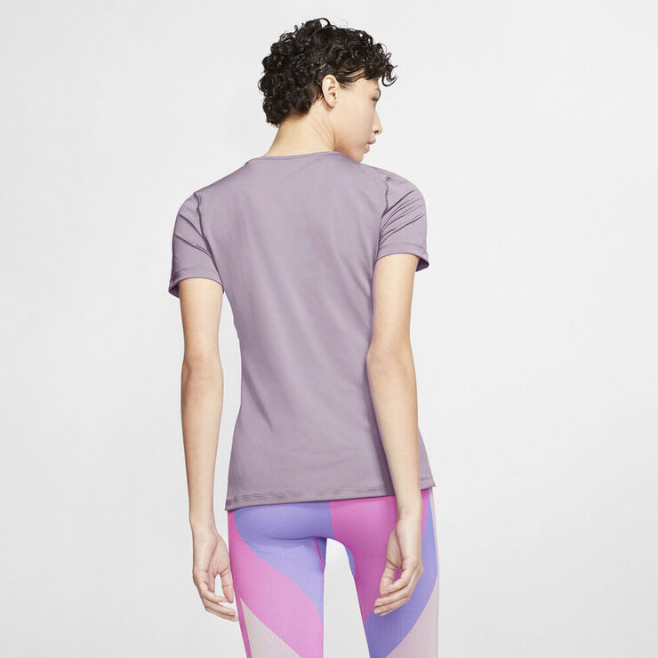 Nike Pro Mesh T Shirt Lilla