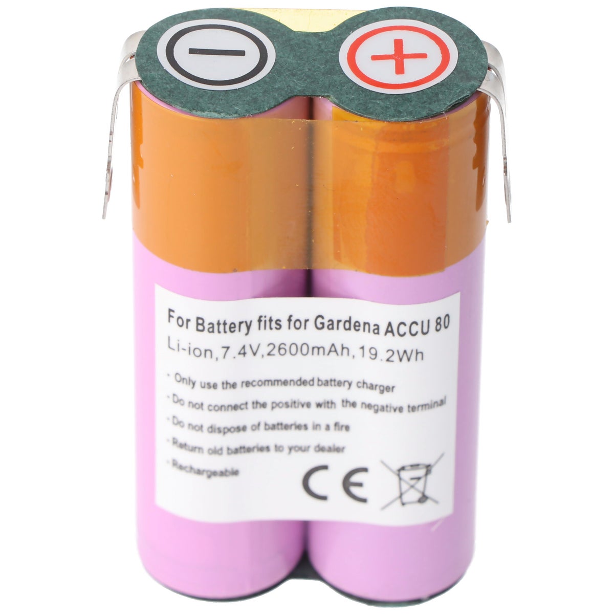 Accu geschikt voor Gardena ACCU 80, Li-ion, 7,4V, 2600mAh, 19,2Wh