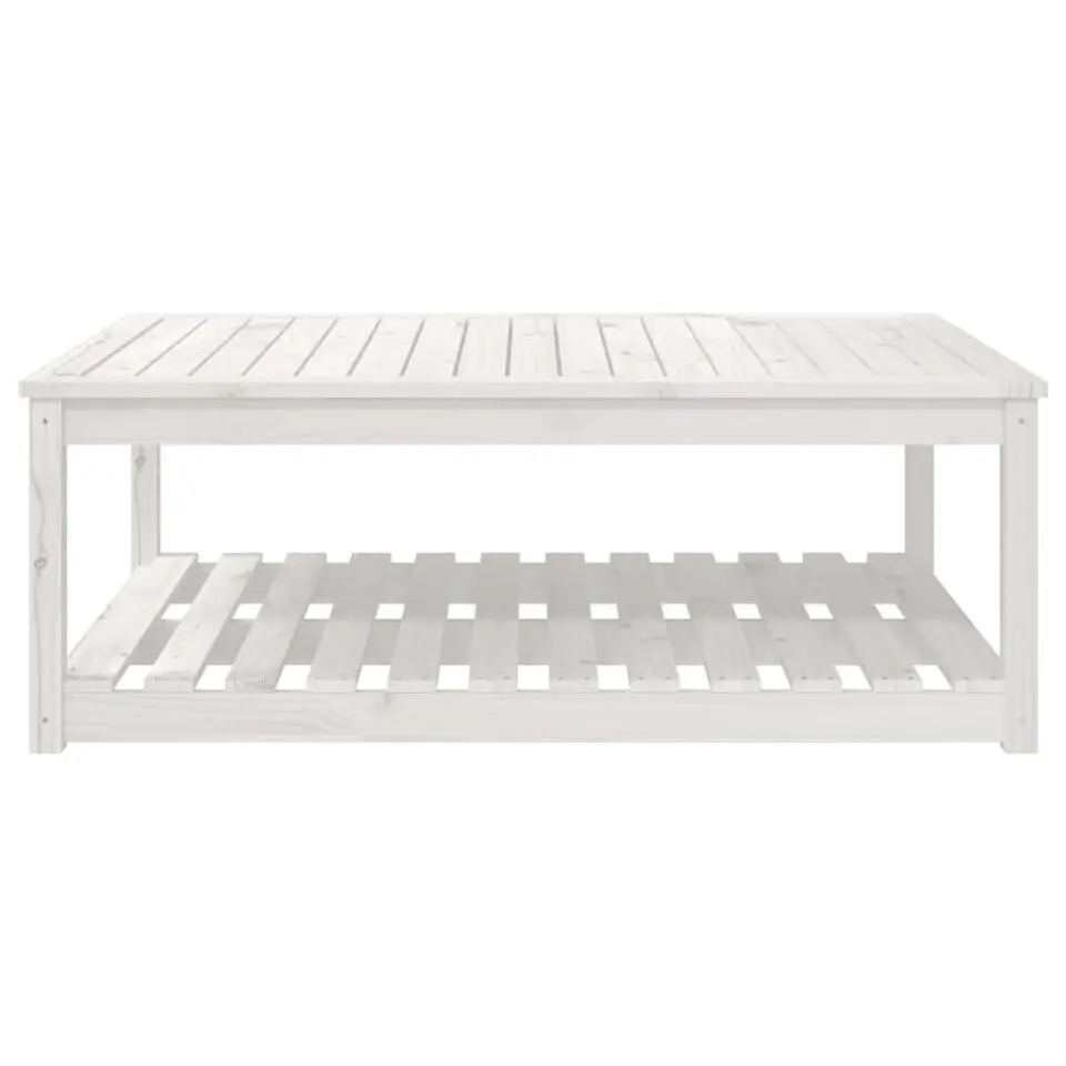 vidaXL - Tuintafel - Wit - Grenenhout - 121 x 82.5 x 45 cm