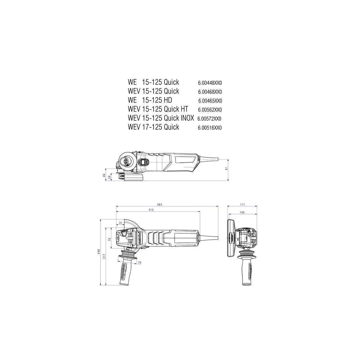 Metabo WE 15-125 Quick