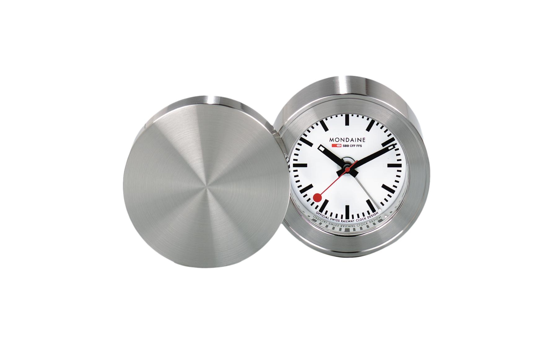 Klassischer Wecker Ø 5 cm, Silber<br>Analoge Tisch-Uhr