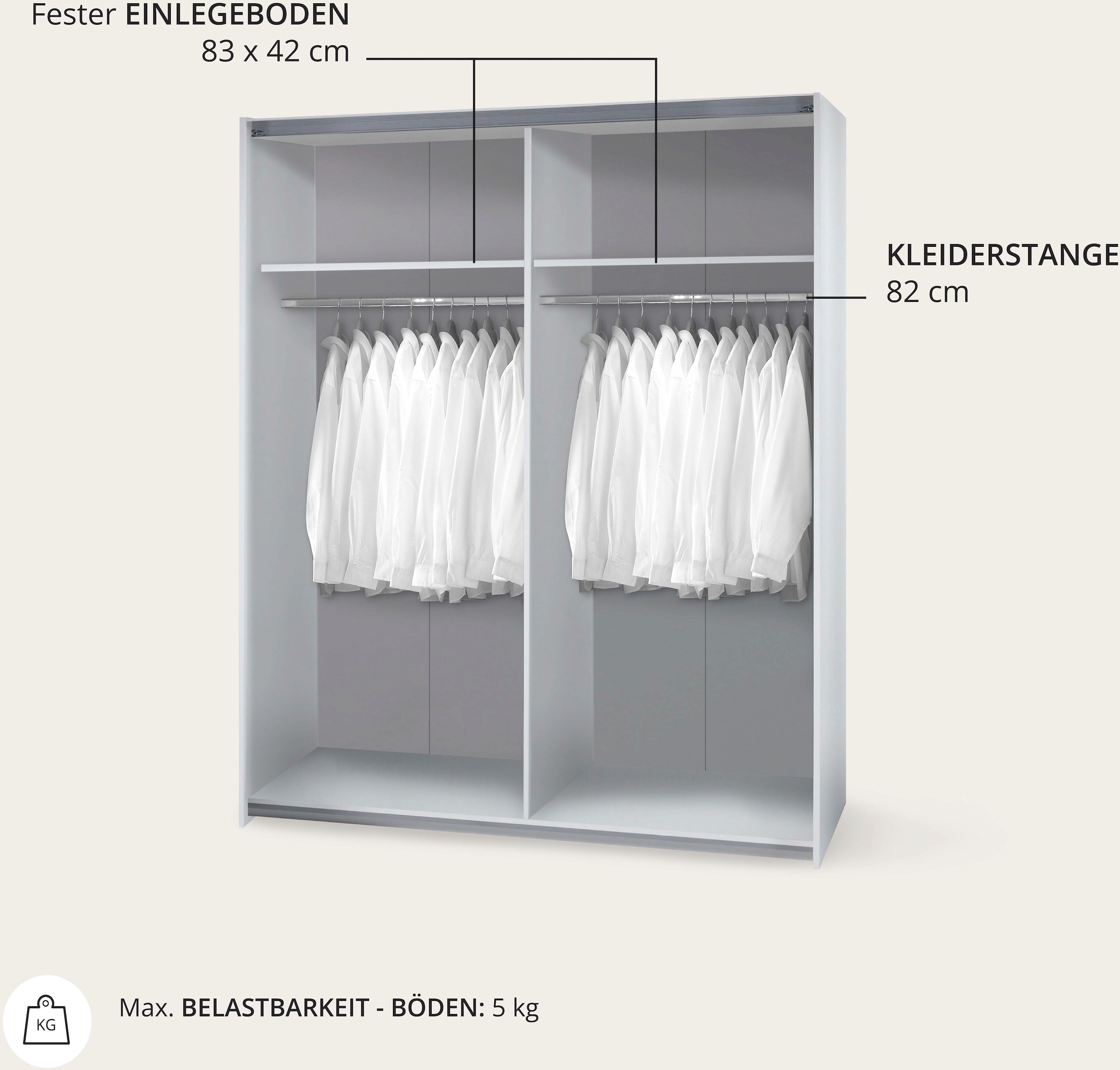 Schlafkontor Schwebetürenschrank »Time Schrank, Kleiderschrank mit Schiebetüren« 4 Türelemente als Schachbrettoptik