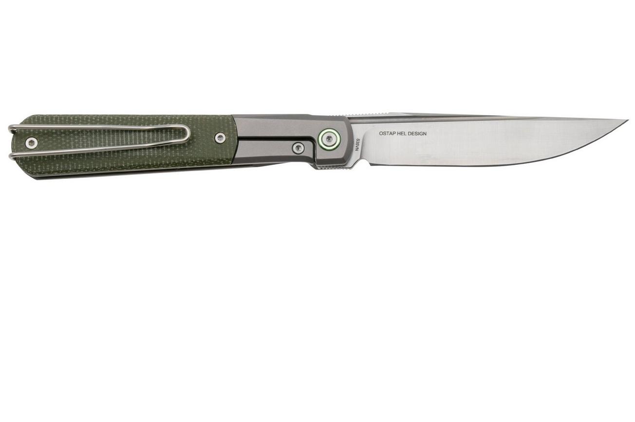 Real Steel Barlow RB-7 7891 CPM S35VN, Green Micarta zakmes, Ostap Hel design