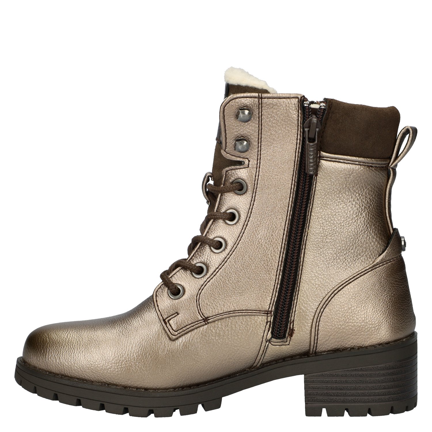dames veterboot Mustang Goud