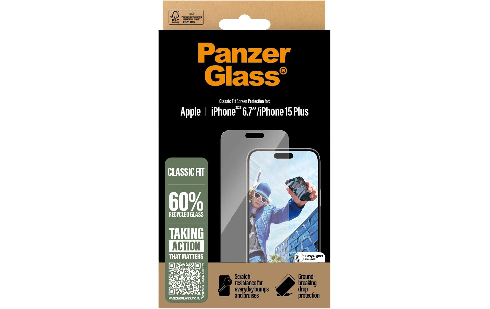 Displayschutz Classic Fit iPhone 15 Plus/16 PlusDisplay-Schutzfolie für das Apple iPhone 15 Plus/iPhone 16 Plus