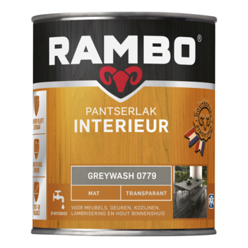 Rambo pantserlak interieur transparant mat greywash 750 ml