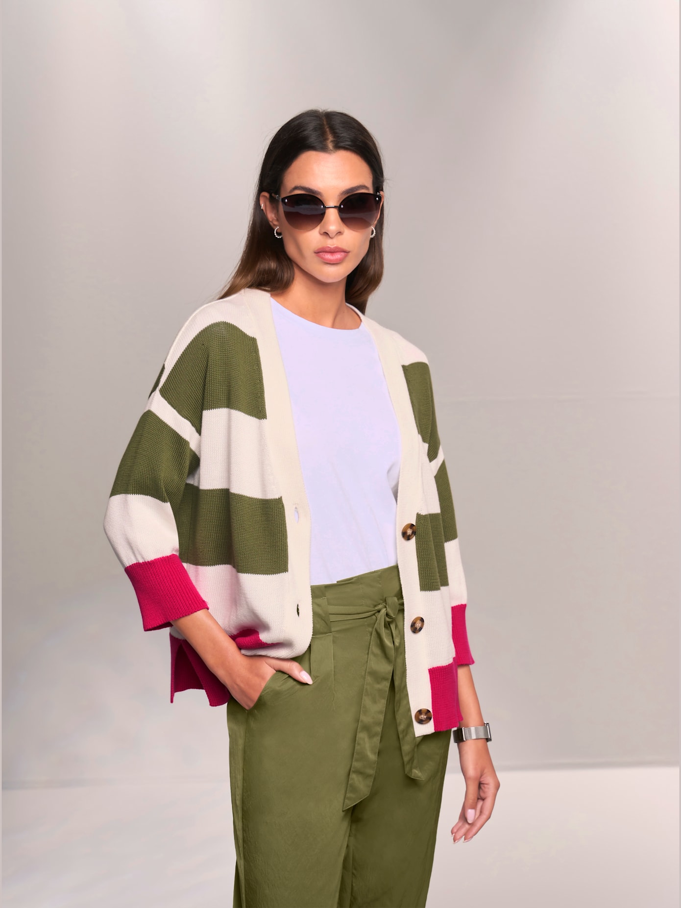 Veste en tricot pull tendance en mélange de cotons doux