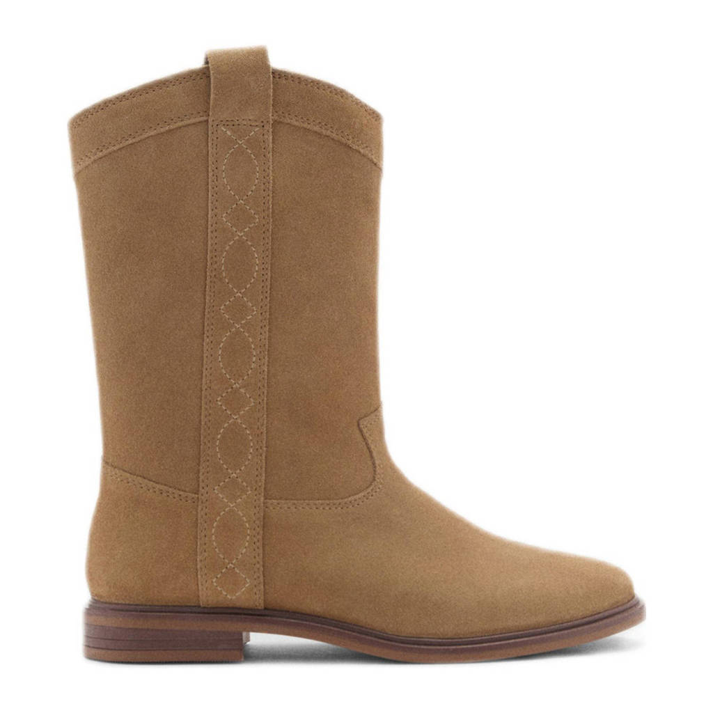 Mango Kids suède laarzen beige