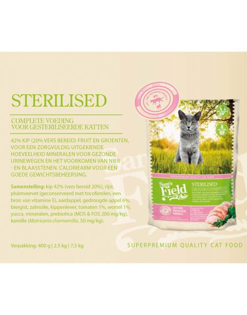 Sam's Field Cat Sterilised - Kattenvoer