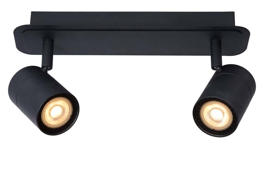 Lucide Lennert plafondlamp 2 spots 5W zwart