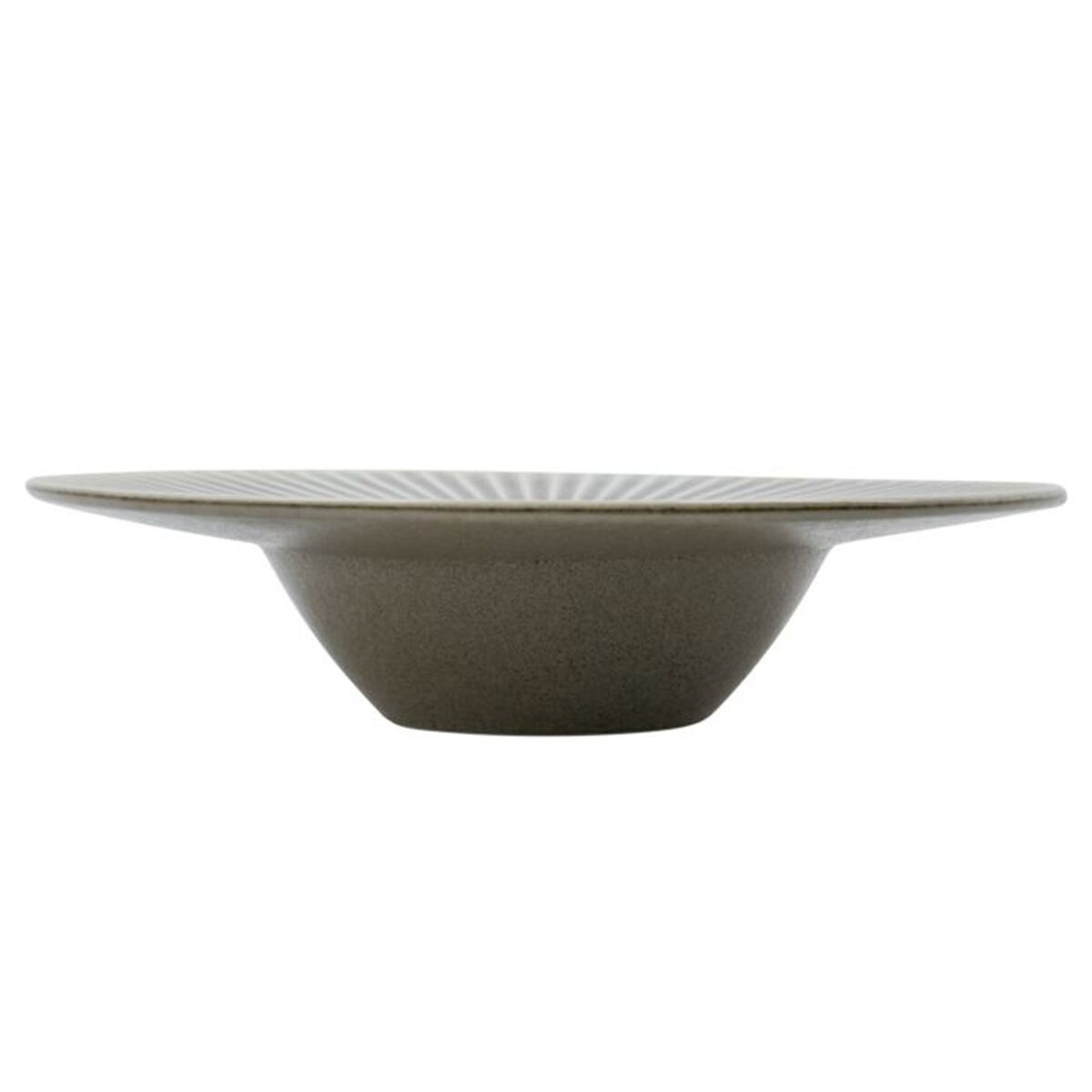 Pleat pastatallerken Ø26 cm, grå/brun