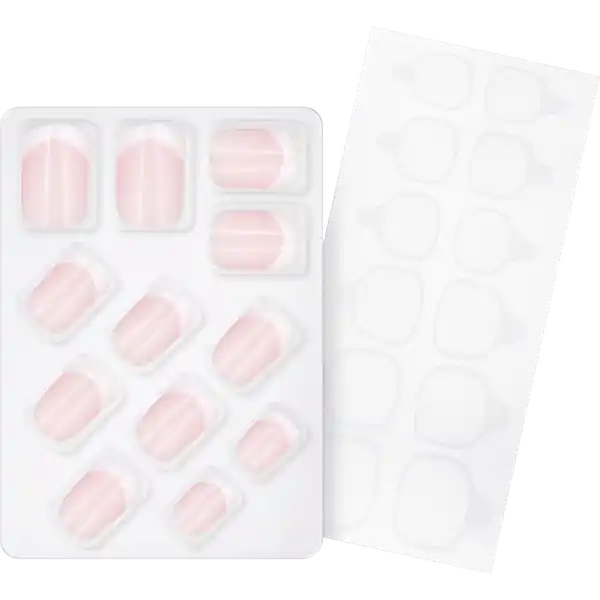 french Manicure click-on nails 01 Classic French